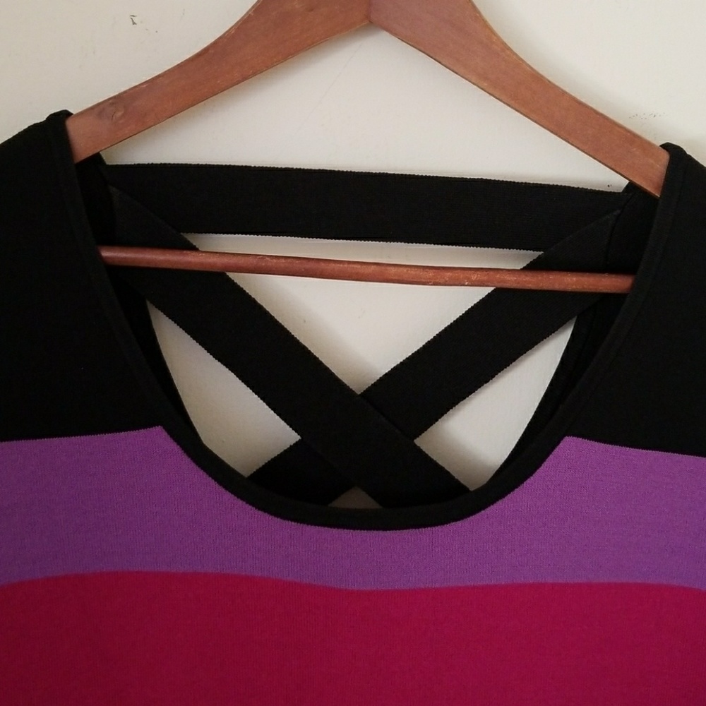 Cable & Gauge Colorful Color Block Striped Top - Picture 2 of 3